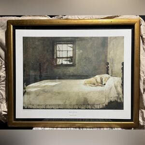 Andrew Wyeth "Master Bedroom" Framed 1985 Print  32 x 28